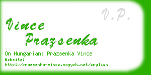 vince prazsenka business card